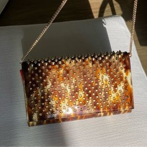 Christian Louboutin limited edition tortoise shell design with gold spikes